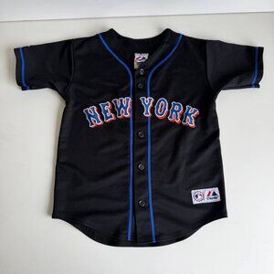 Wright #5 New York Mets MLB Majestic Black Jersey Youth Size S KIDS